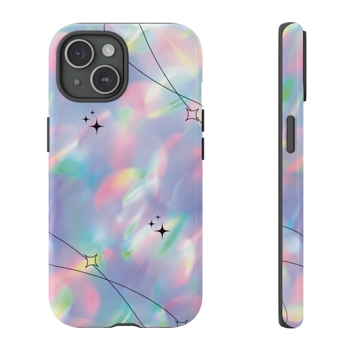 Durable iPhone Case with Stars in Gradient Pattern