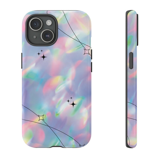 Durable iPhone Case with Stars in Gradient Pattern