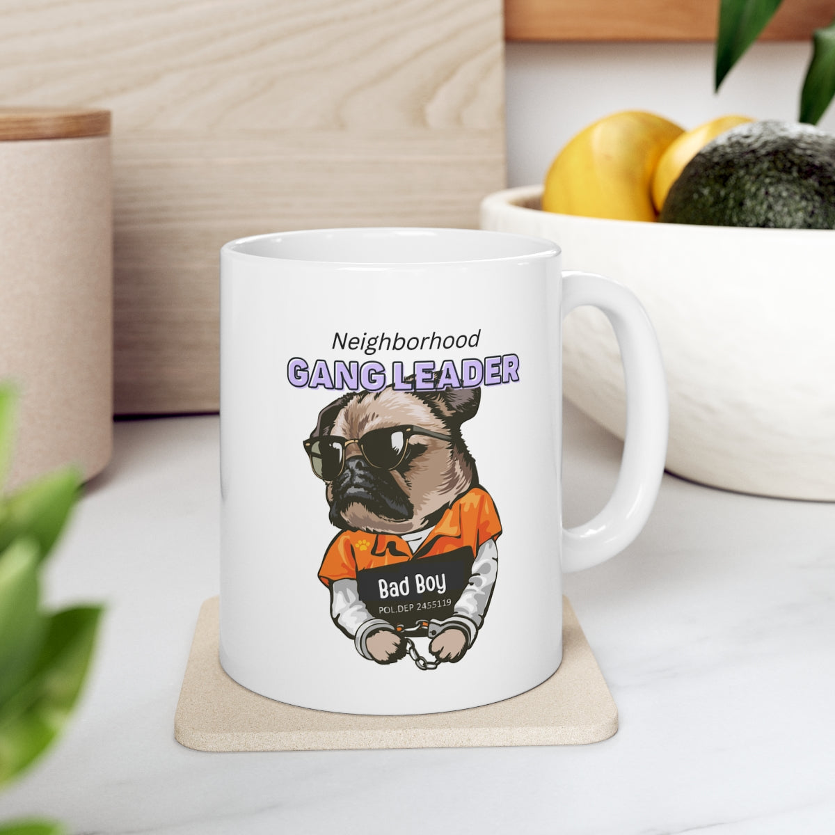 Neighborhood Pug Boss Coffee Cup
