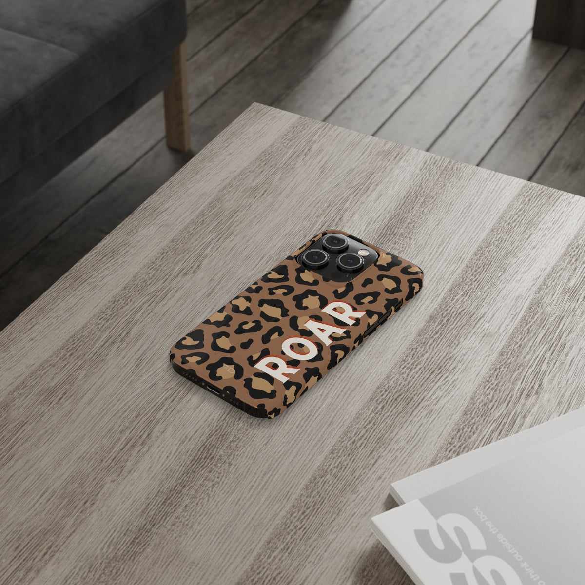 Slim iPhone Case with Leopard Print Design