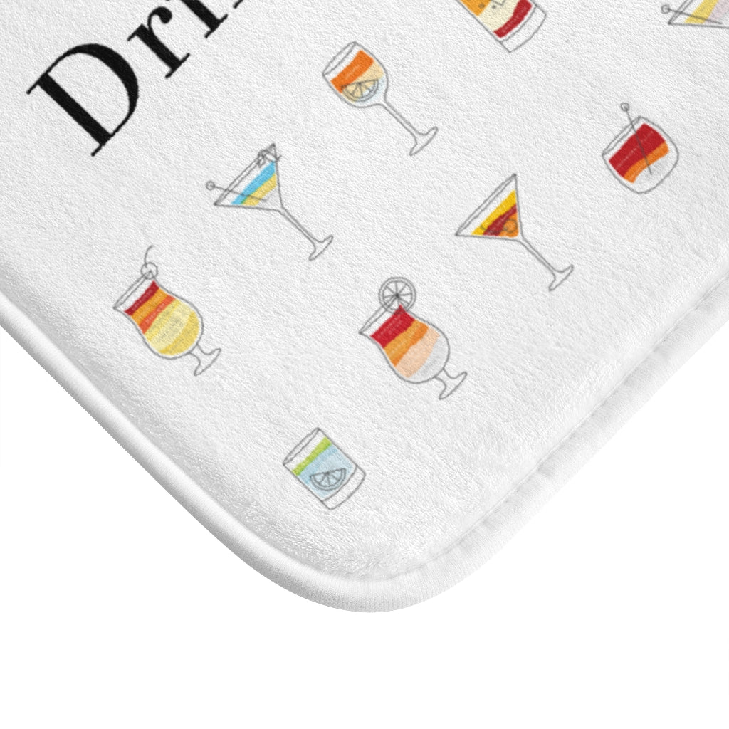 Cocktail Beverage Bath Rug Home Decor