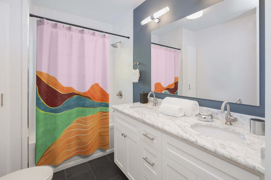 Shower Curtains Depicting Toscana's Scenery