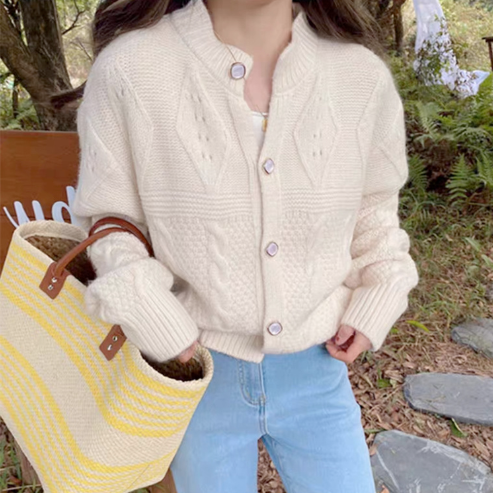 Patterned Women's Batwing Knit Cardigan