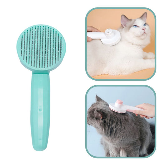 Fur Detangling and Relaxing Massage Brush for Pets