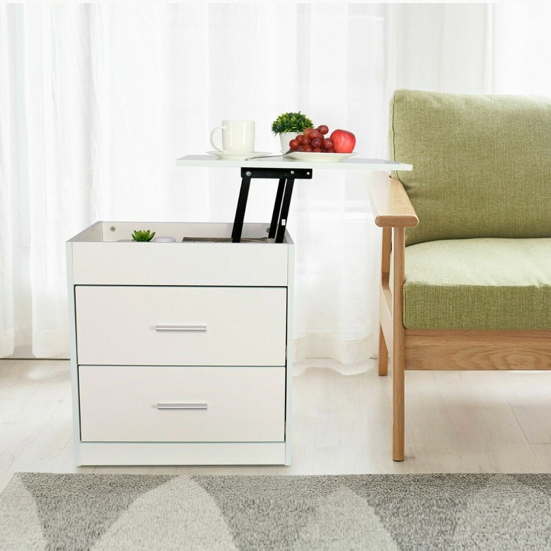 Extendable Top Wooden End Table