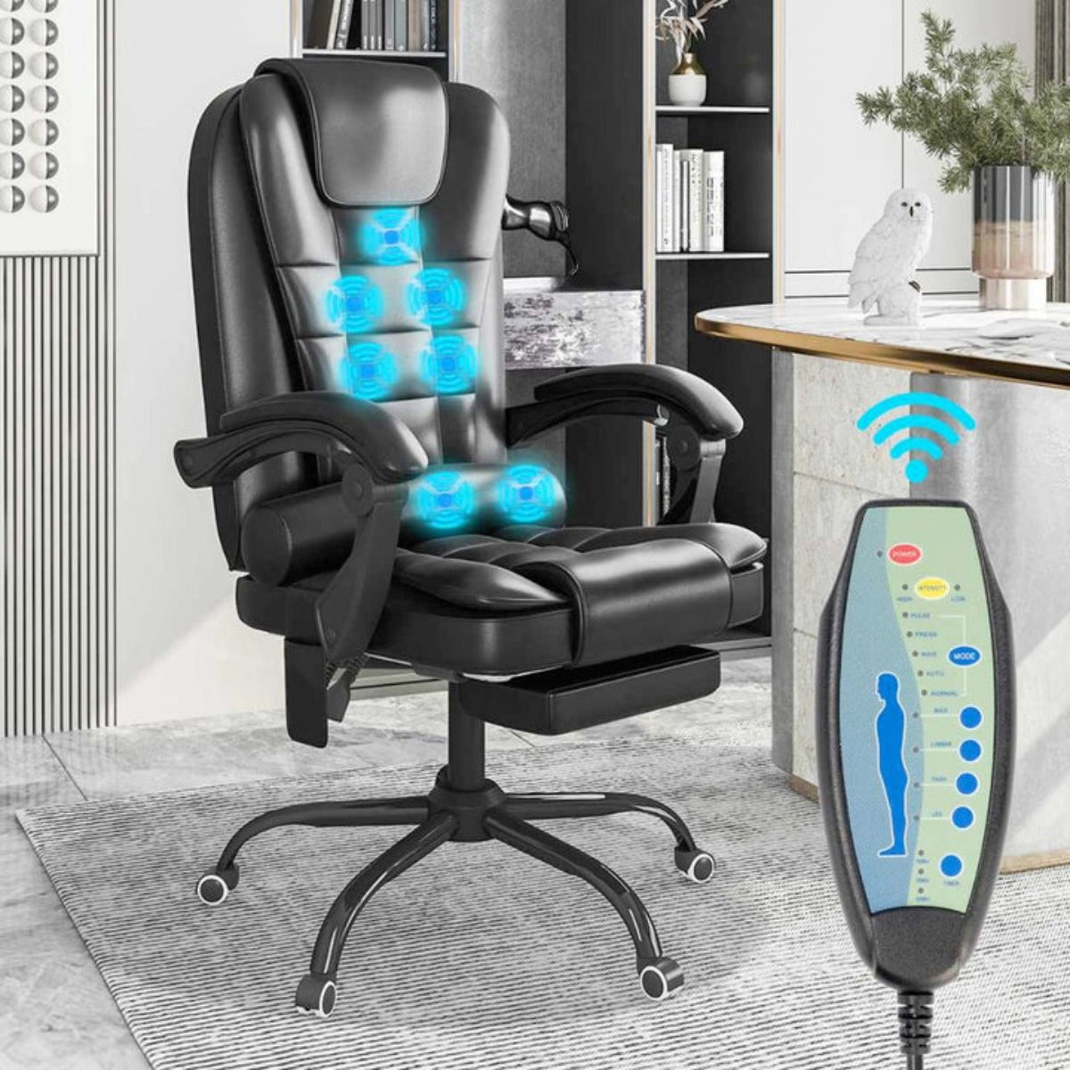 Deluxe Executive Massage Chair with Leg Support