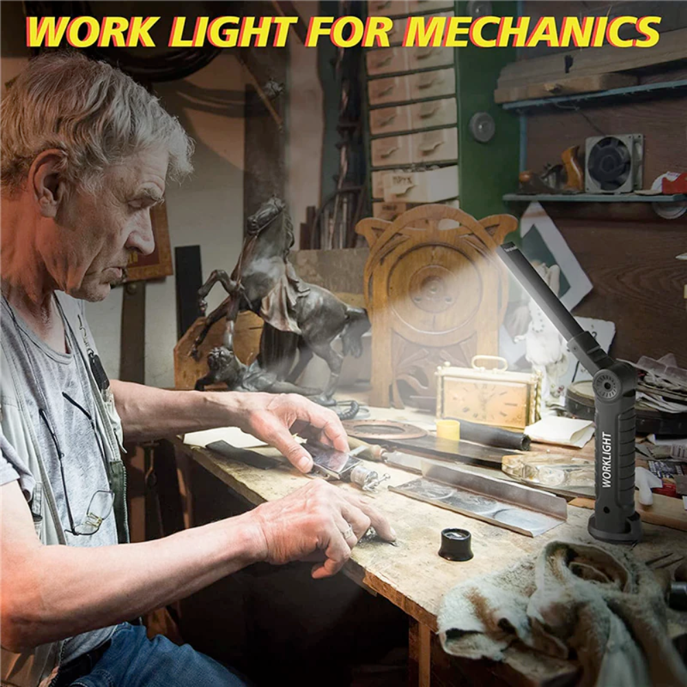 Magnetic Base Flashlight - Portable and Convenient