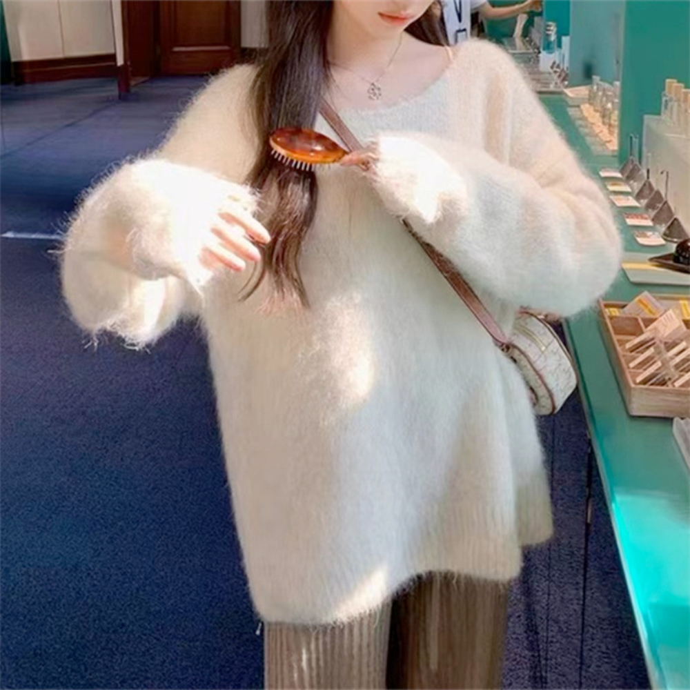 Relaxed Fit Women's Knitted Pullover