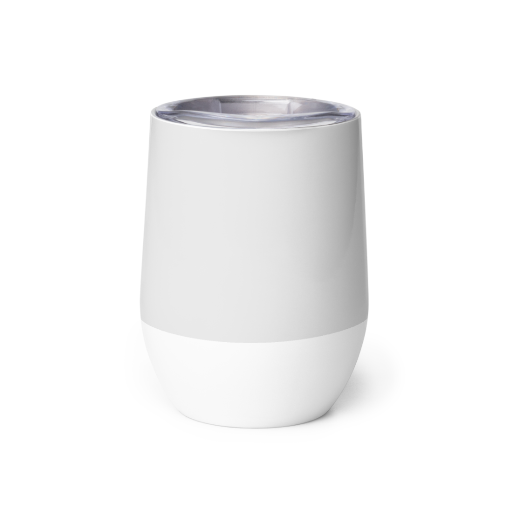 Gray Insulated Wine Tumbler for Hot or Cold Beverages - 12oz