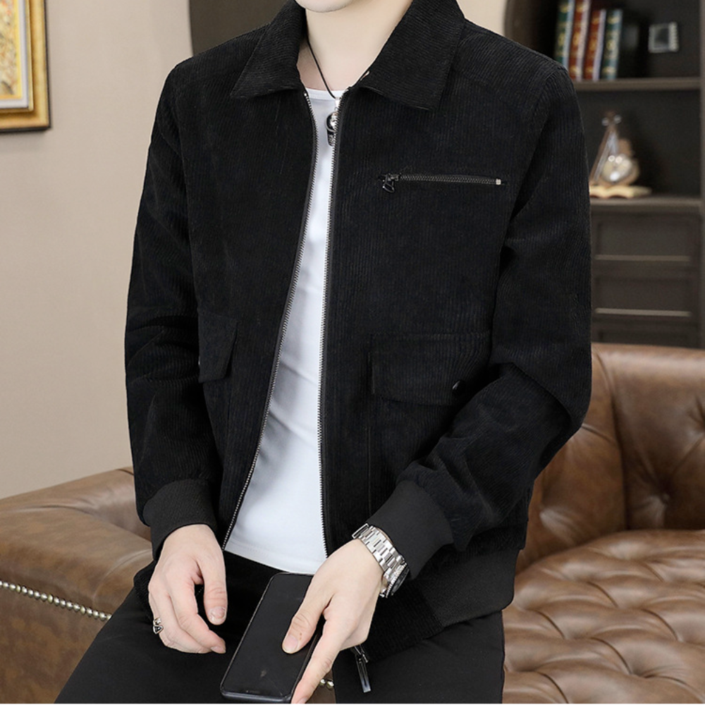 Corduroy Jacket for Men with Front Pockets