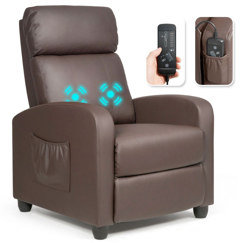 Massage Recliner Chair with Adjustable Footrest
