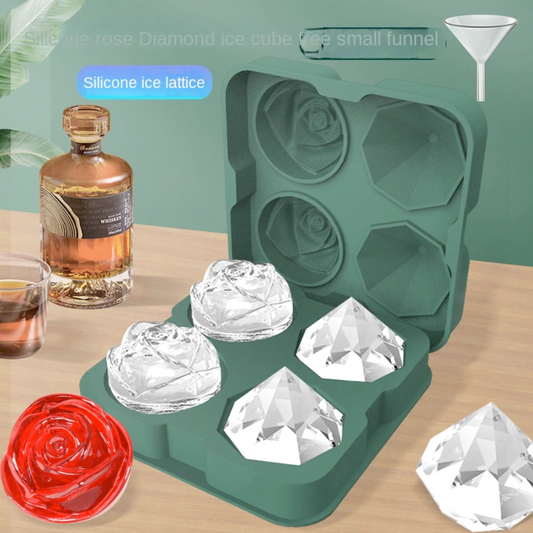 Diamond Rose Ice Cube Mold Maker