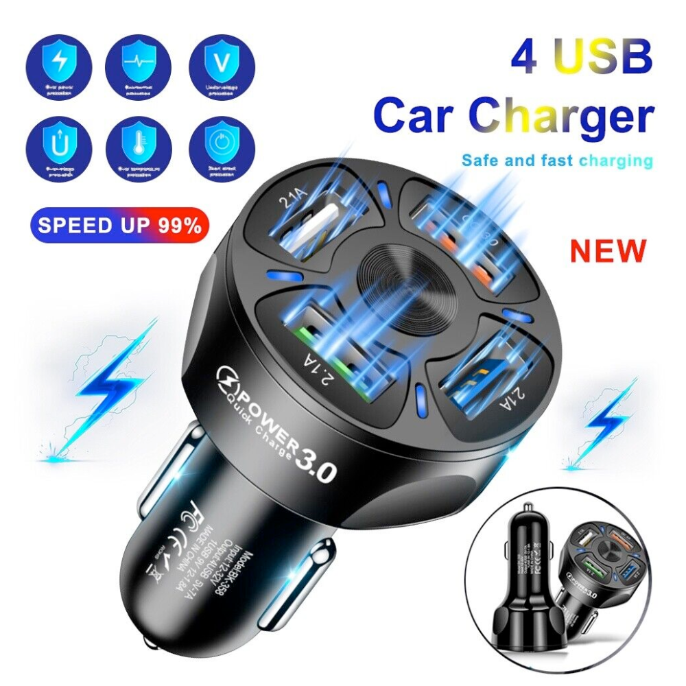 Fast Car USB Charger with Multiple Functions for Rapid Charging