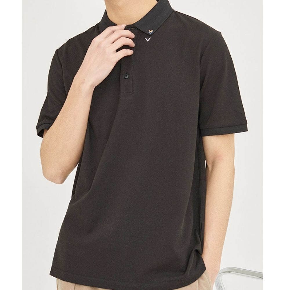 Men's Collared Shirt with Logo on the Chest