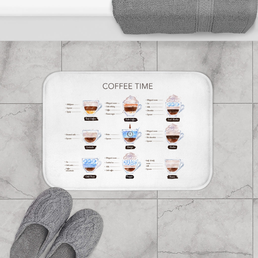Home Decor Coffee-Themed Bath Mat