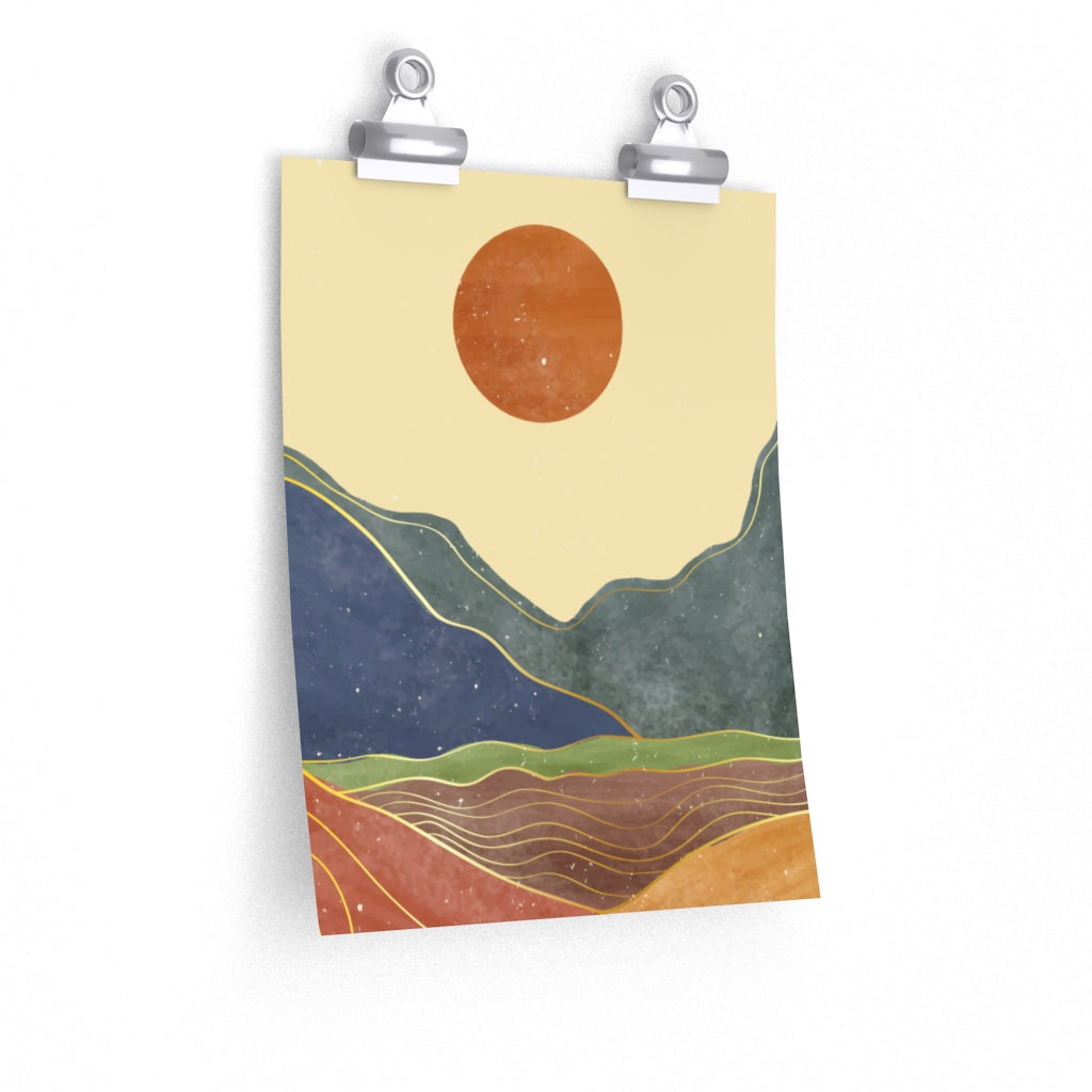 Premium Vertical Matte Posters of California Sun