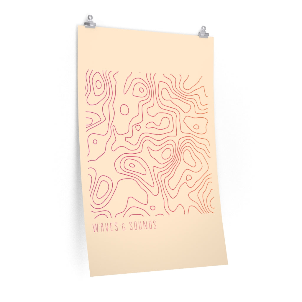 Music Waves and Sounds Poster