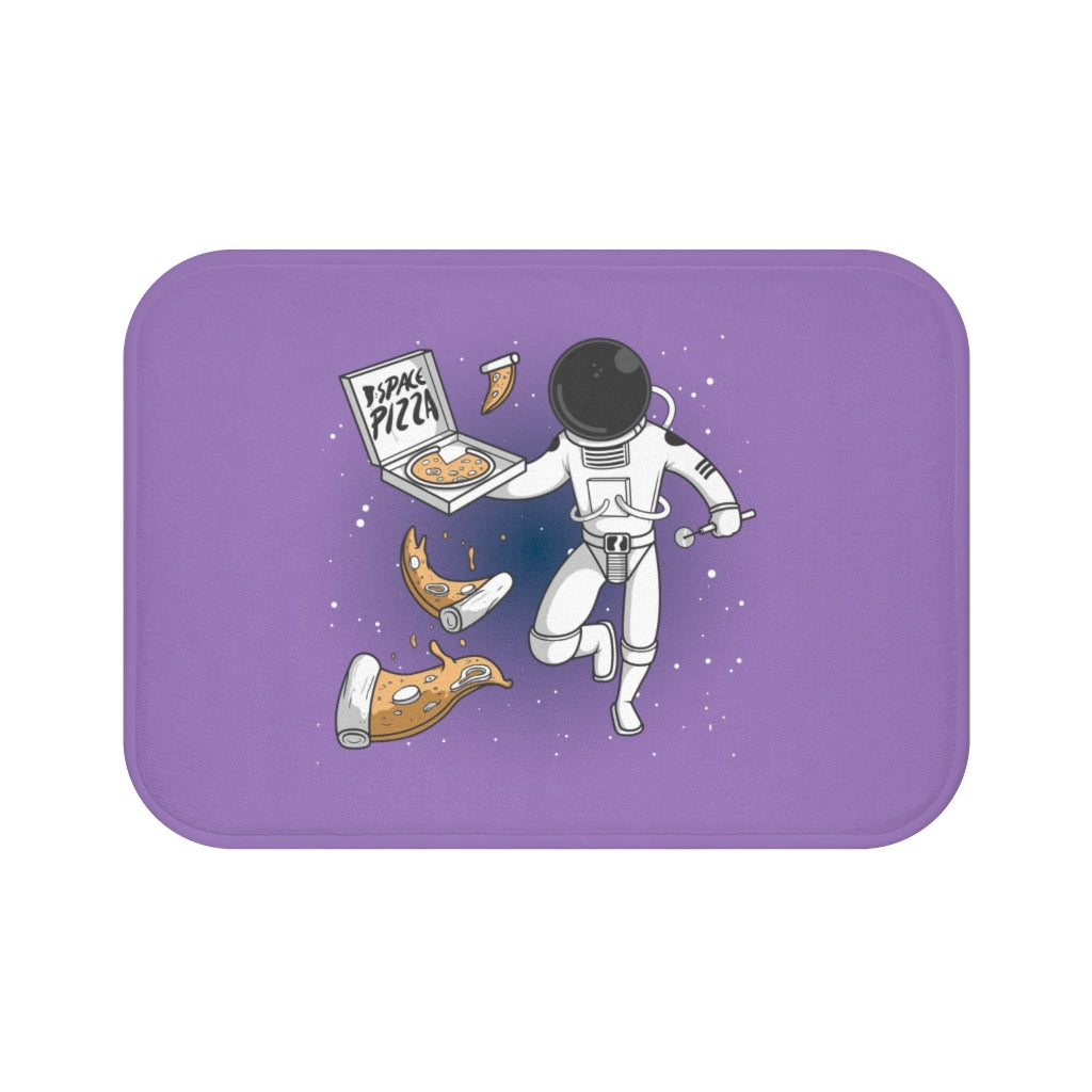 Space Pizza Astronaut Feast Bath Mat