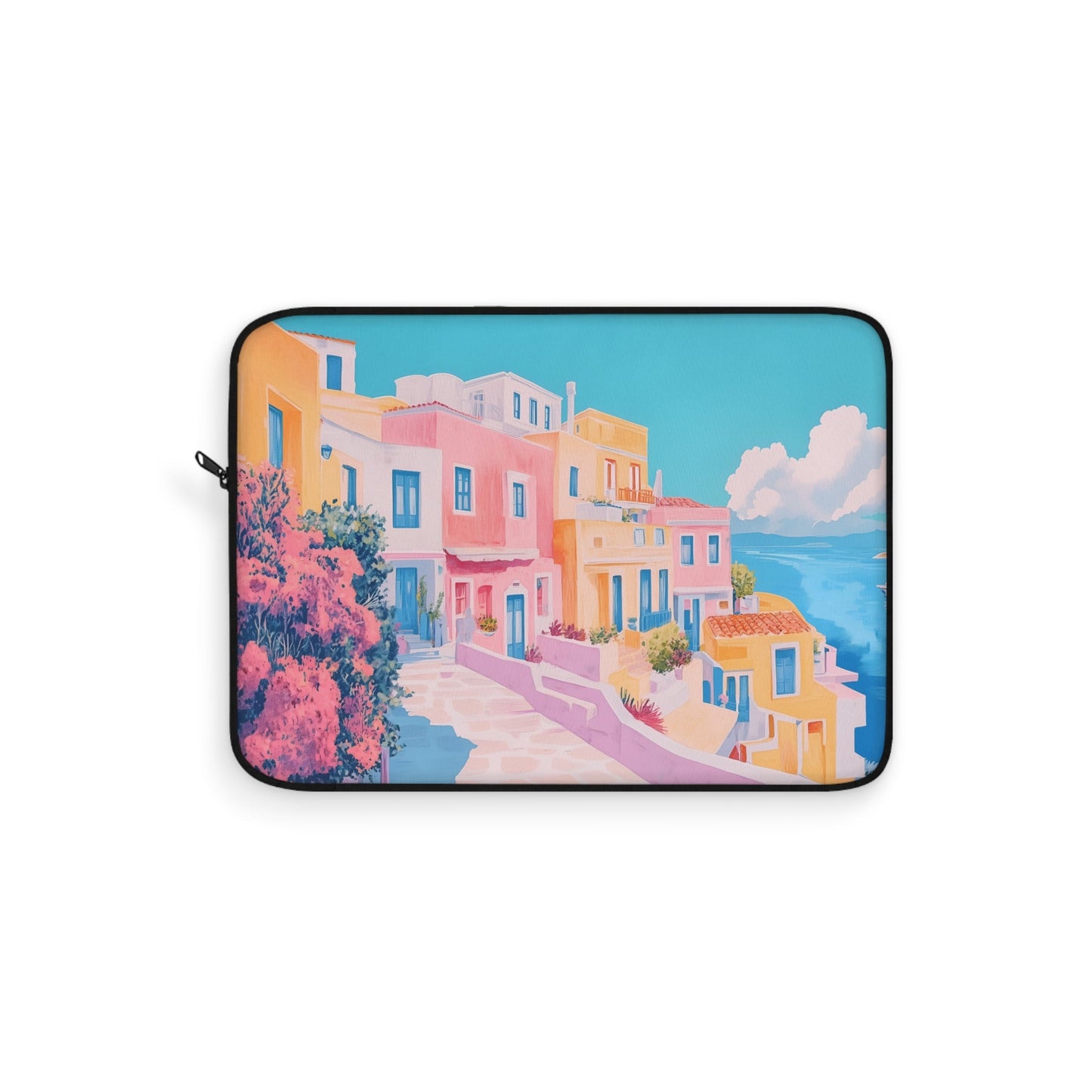 Laptop Sleeve with a Print of Pastel Landscapes