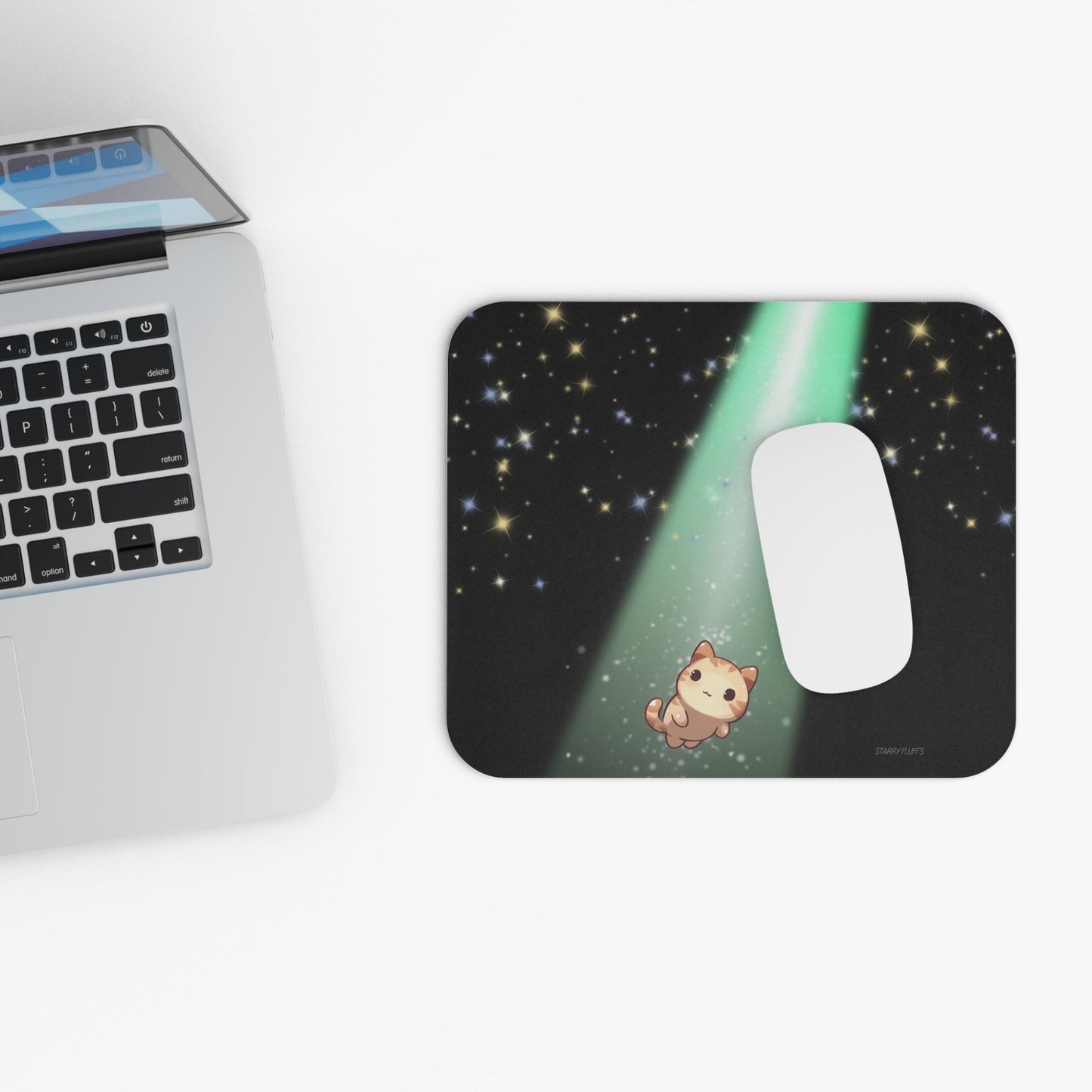 Cosmic Kitty's Radiant Mouse Pad - Cosmo