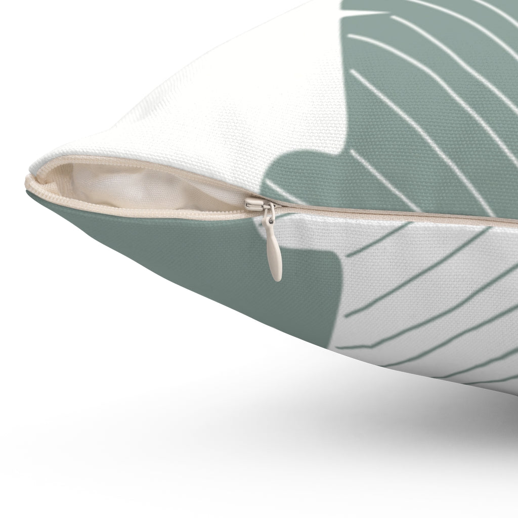 Abstract Verdant Leaf Reversible Pillow - 4 Size Options