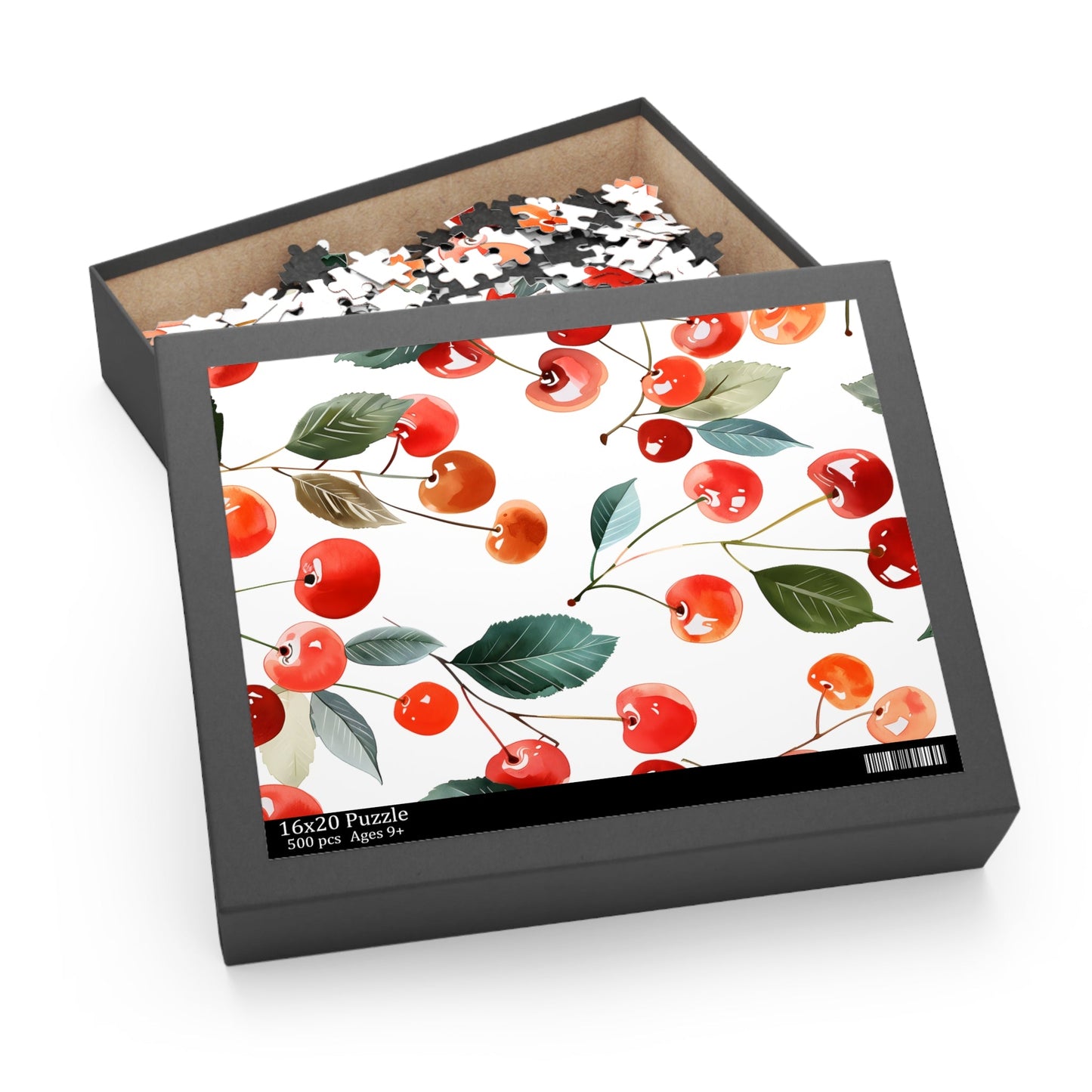 Cherry Retro Print 500-Piece Jigsaw Puzzle