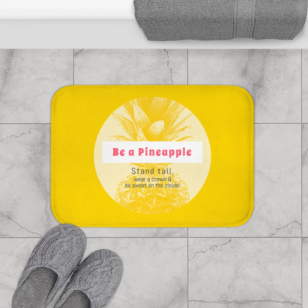 Pineapple Vibes Inspirational Bath Mat