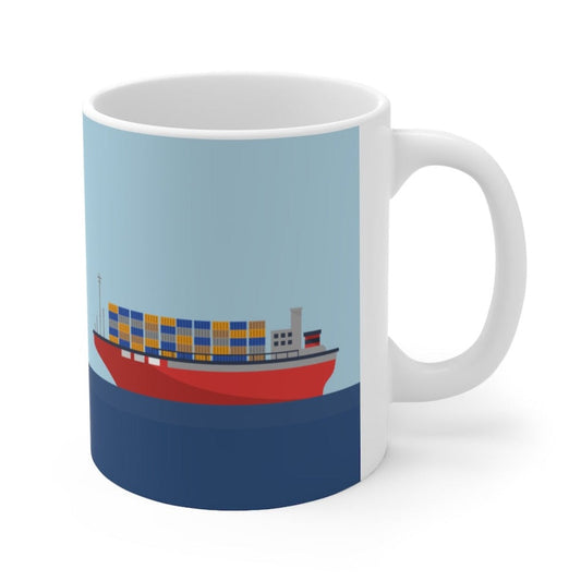 11oz Ceramic Mug - Cargo Vessel Design