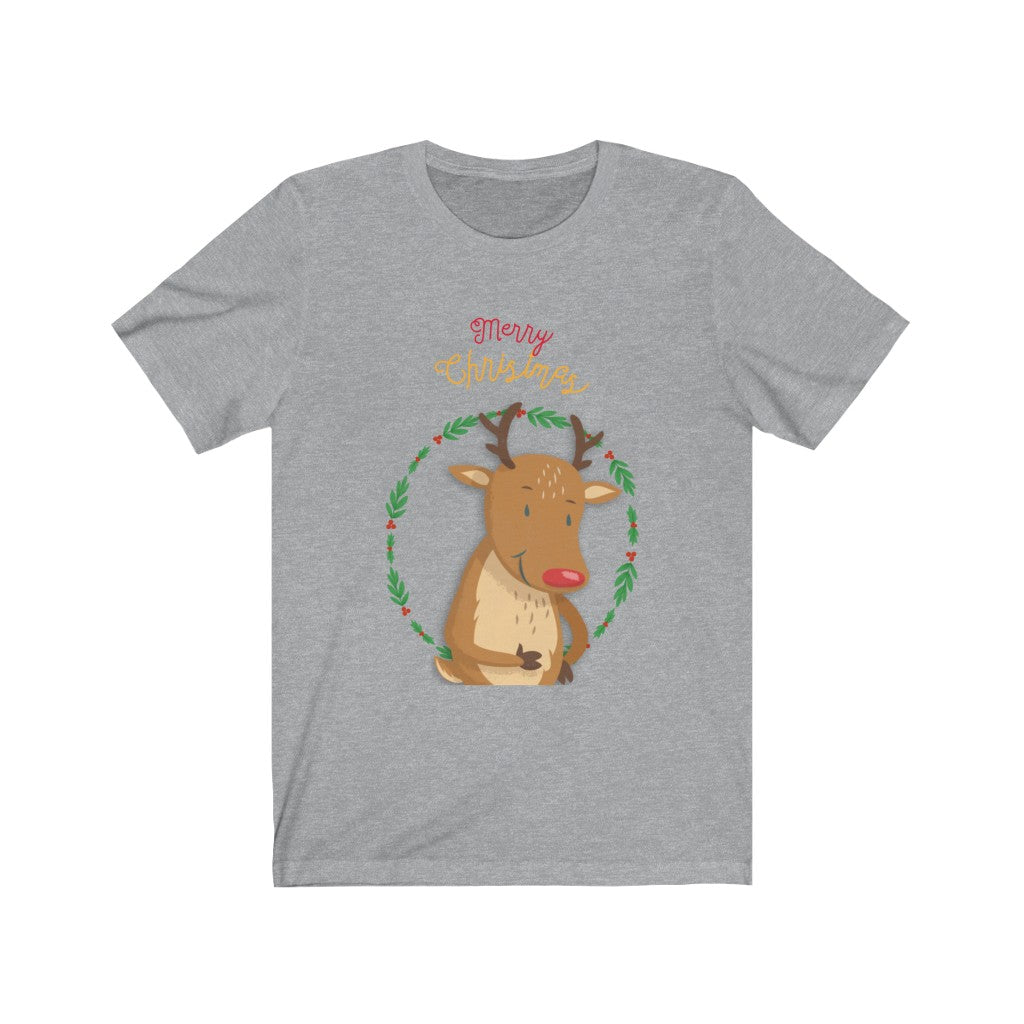 Holiday Reindeer Women's Tee with Short Sleeves