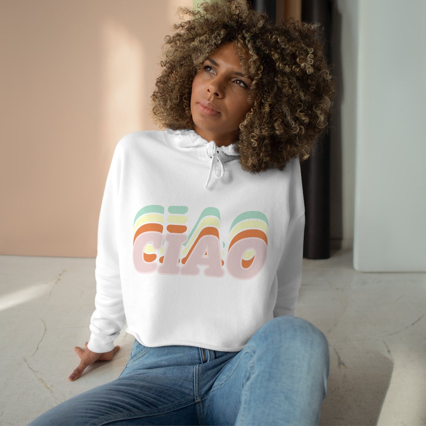 Multicolored Crop Hoodie for Women: Embrace the Vibrant!