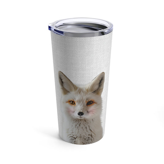 20oz Tumbler with a Fox Design in Blush Color