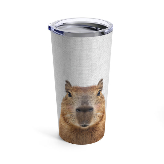20oz Tumbler with a Rosy Capybara Design
