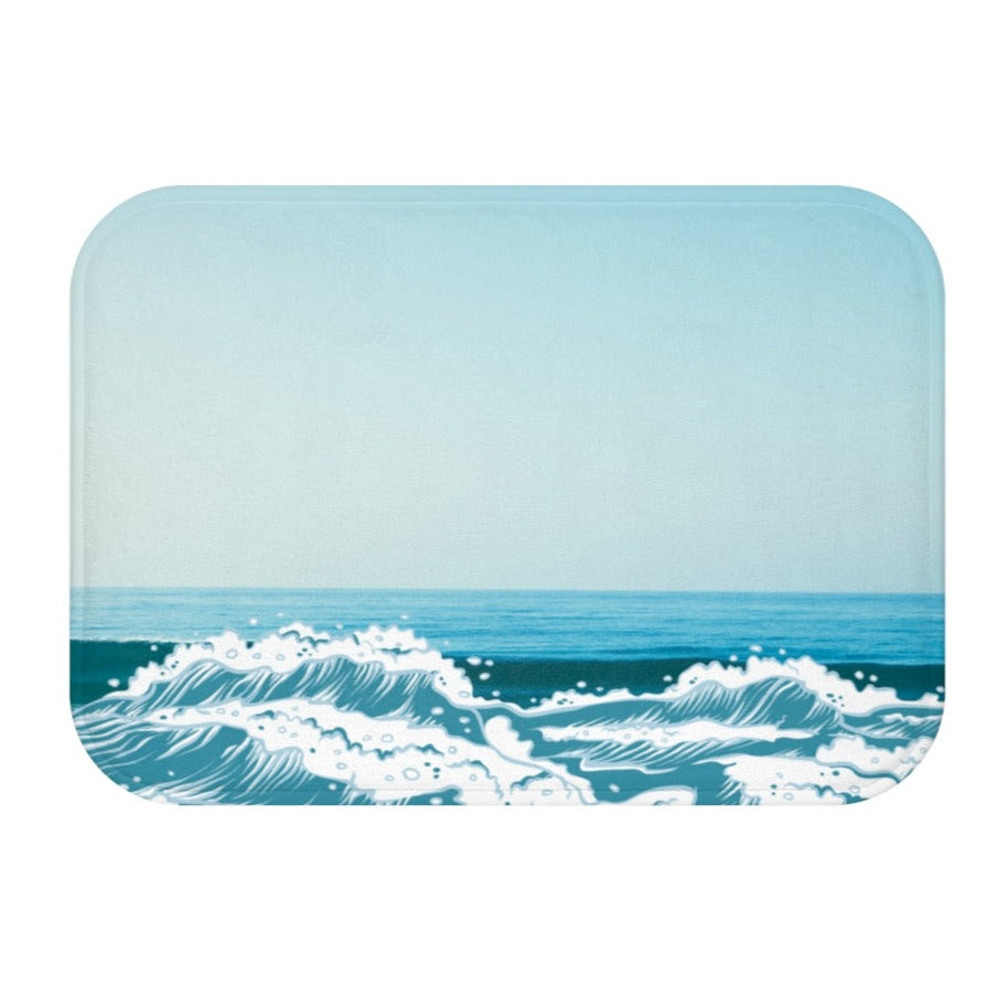Bath Mat with a Coastal Theme