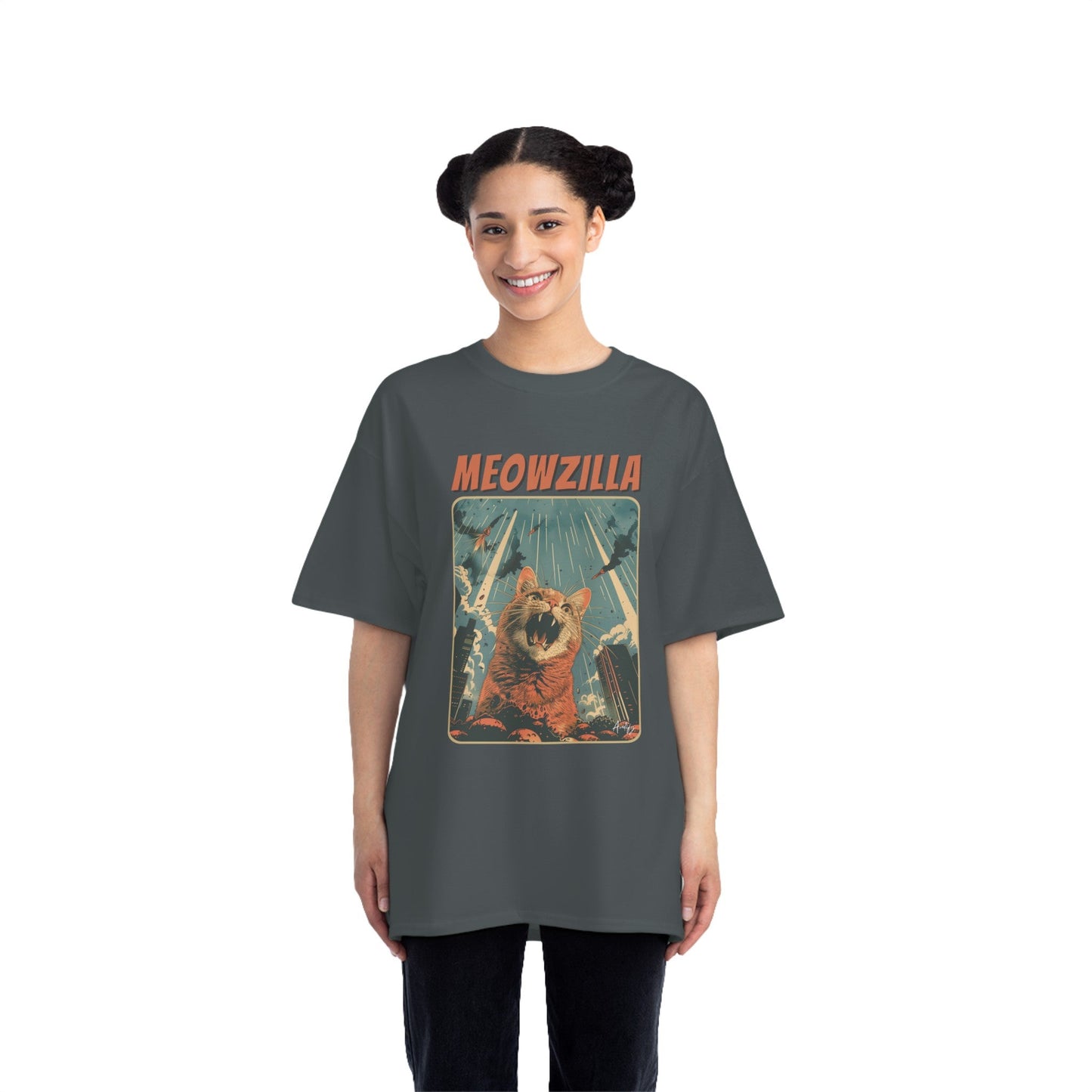 Meowzilla Retro Graphic Tee
