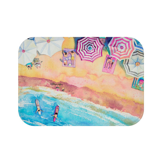 Vibrant Beach Day Bath Mat Home Decor