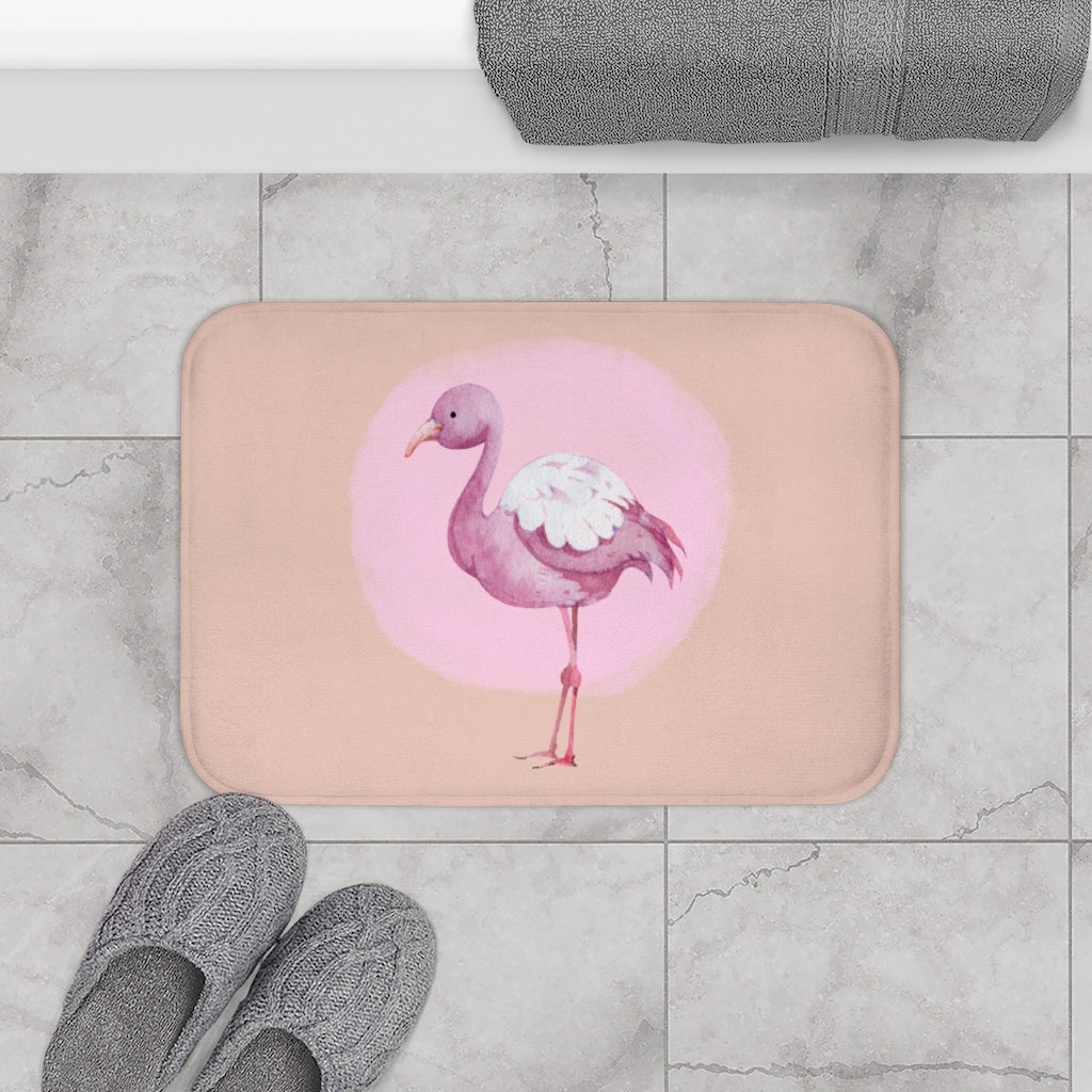 Flamingo Pink Bath Rug
