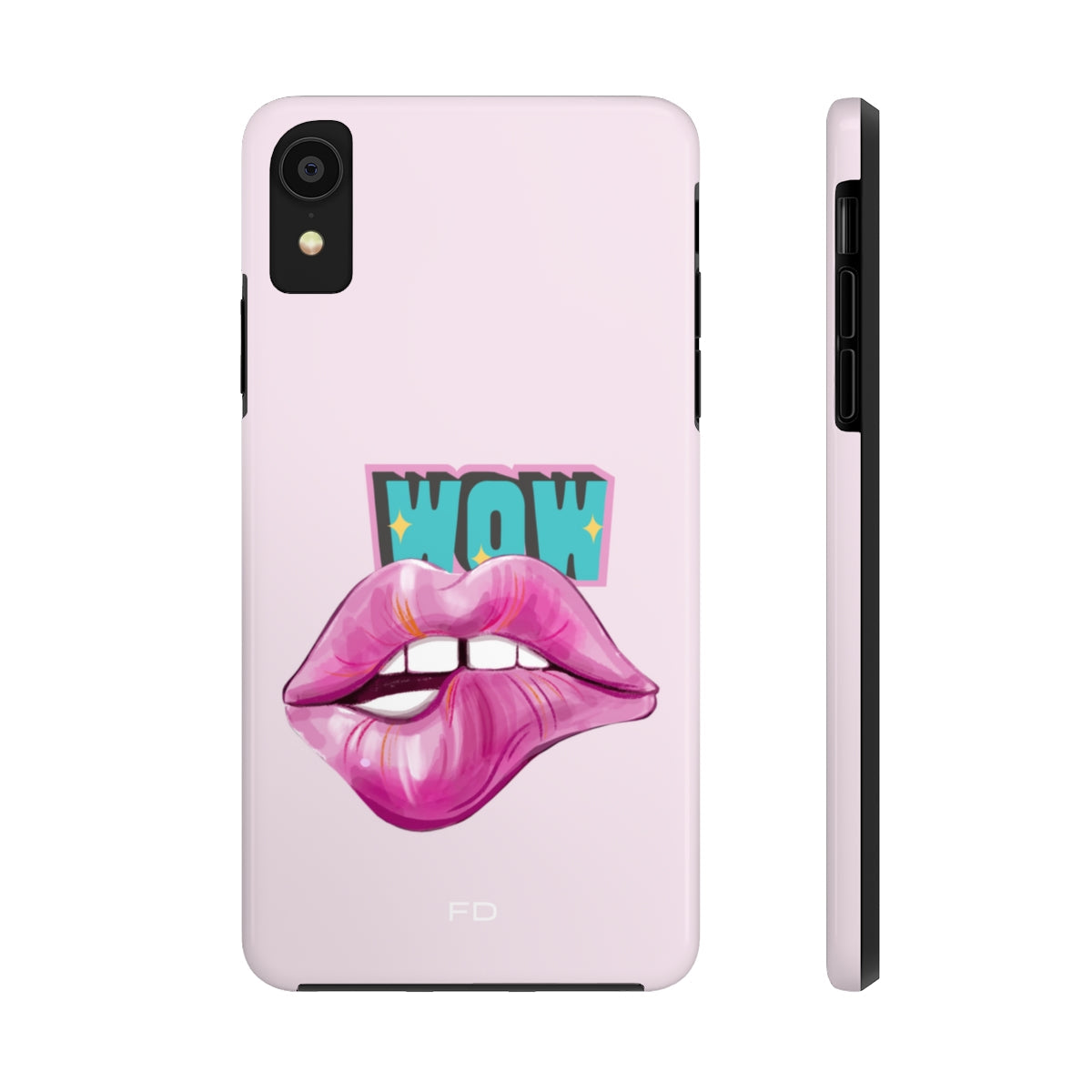 Durable iPhone Case with Wireless Charging for Bold Lips Design