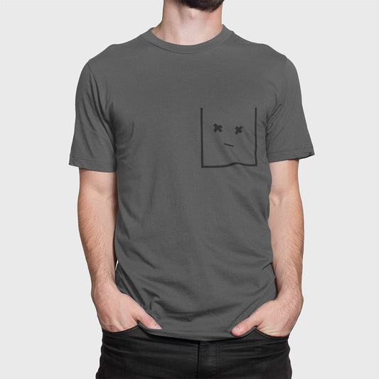 Streetwear T-Shirt for Men with Faux Pockets
