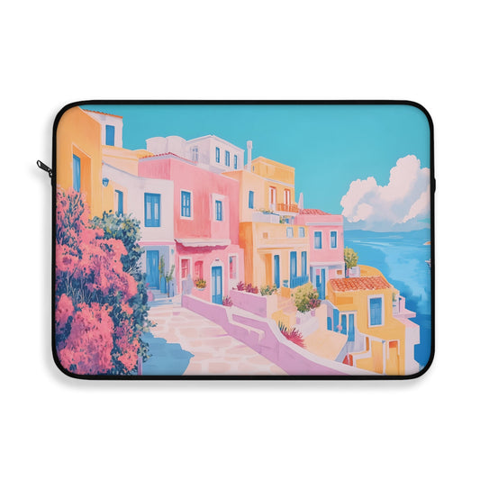 Laptop Sleeve with a Print of Pastel Landscapes