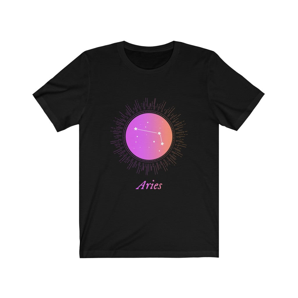 Gradient Aries Zodiac Tee for Women