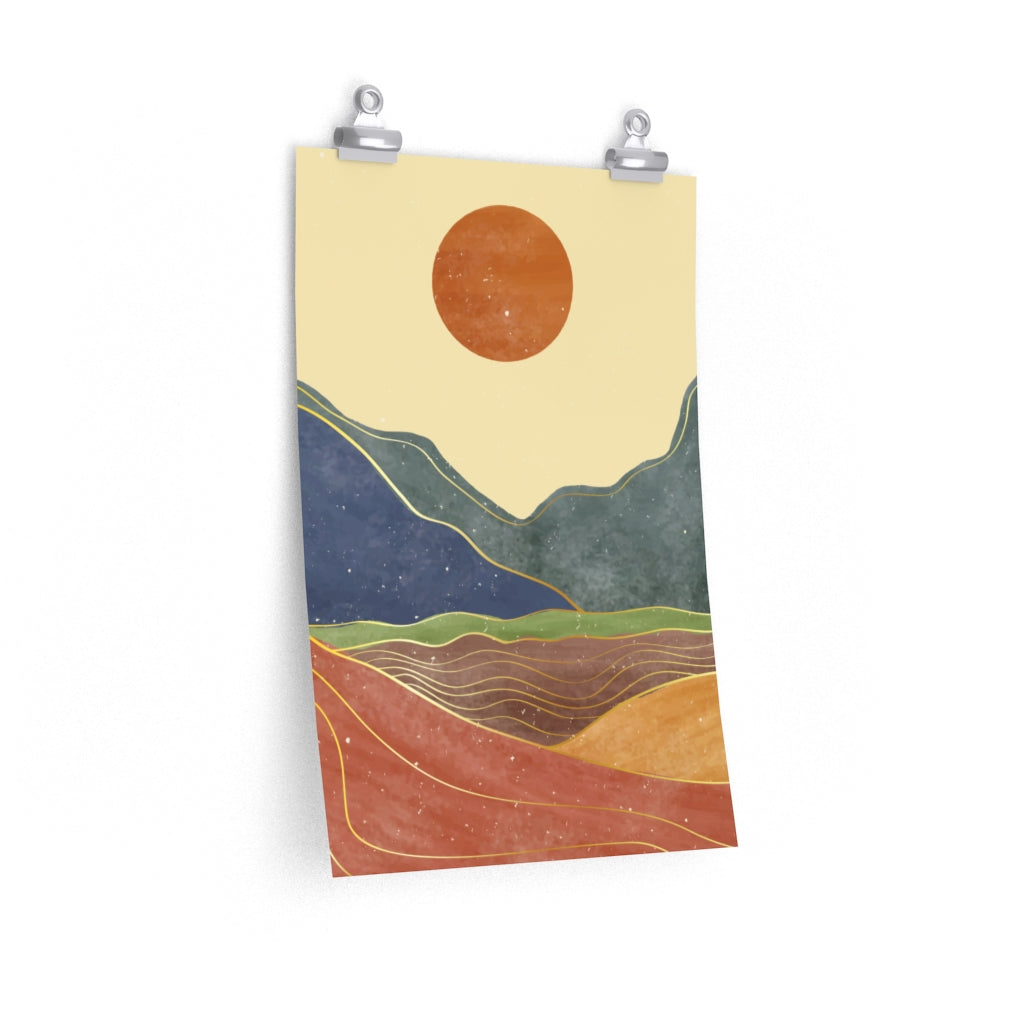 Premium Vertical Matte Posters of California Sun