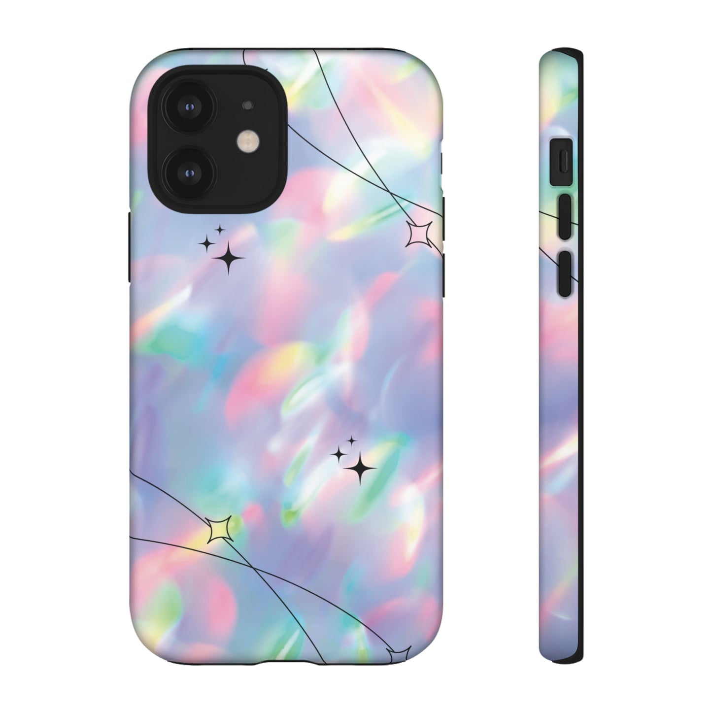 Durable iPhone Case with Stars in Gradient Pattern