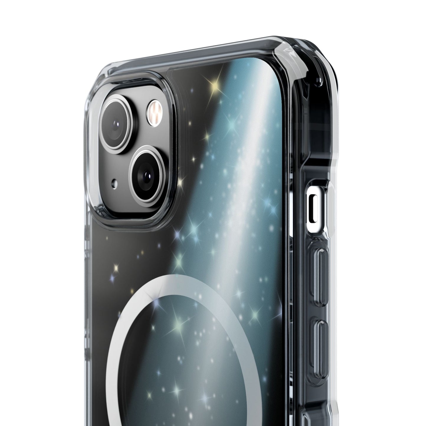 Pookie the Poodle - Luminous Canine Floating in Space Transparent Magnetic Phone Case for iPhone Collection