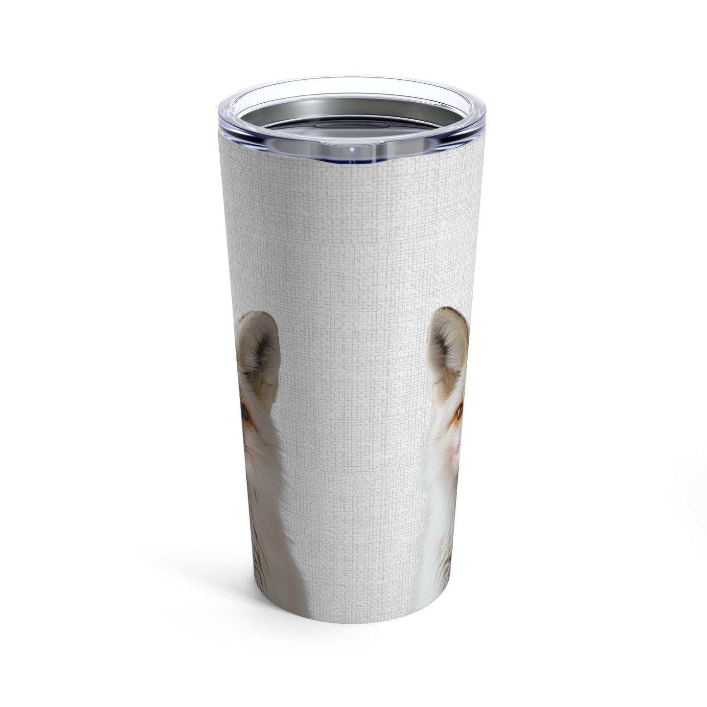 20oz Tumbler with a Fox Design in Blush Color