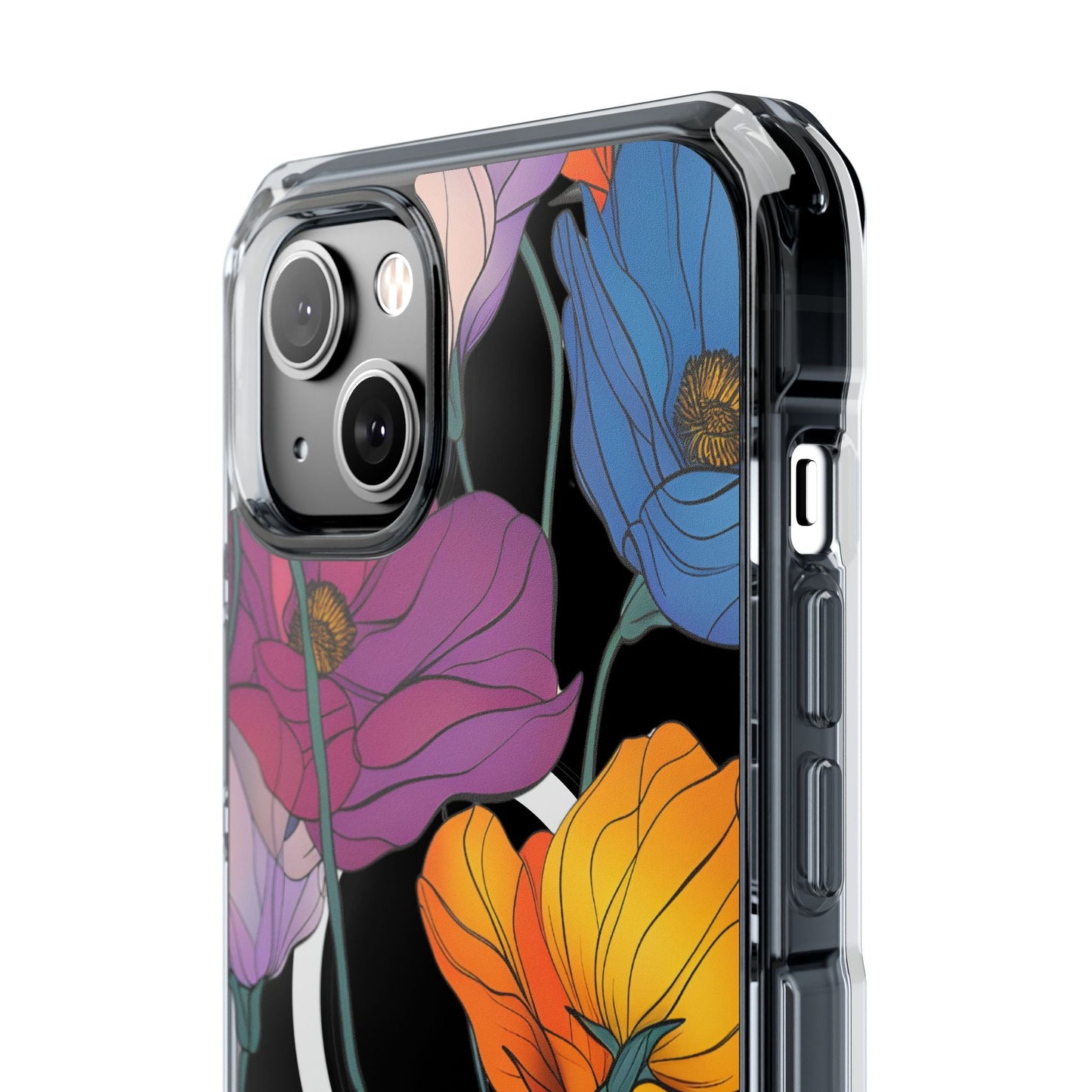 Magnetic Clear Case for iPhone Series - Blossom Design