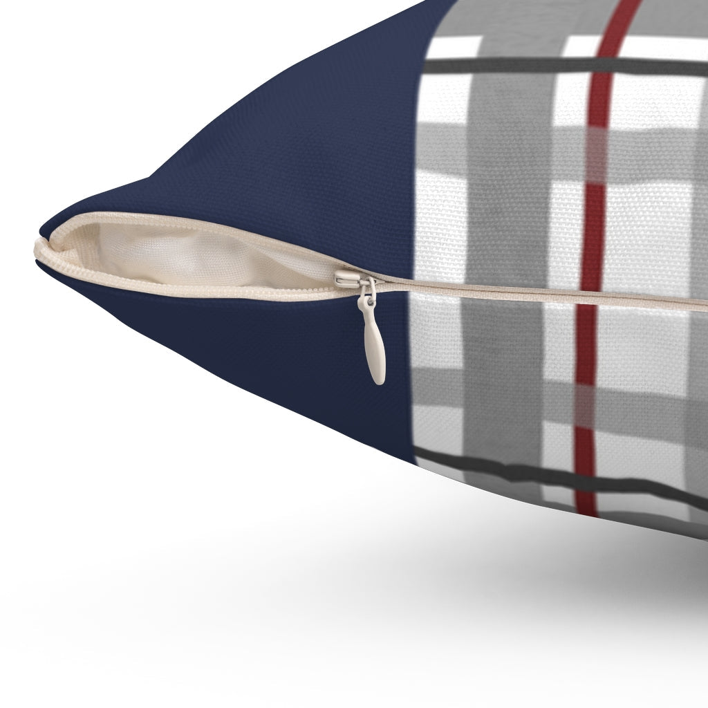 Plaid Design Gray Cushion - Home Decor Accents in 4 Sizes