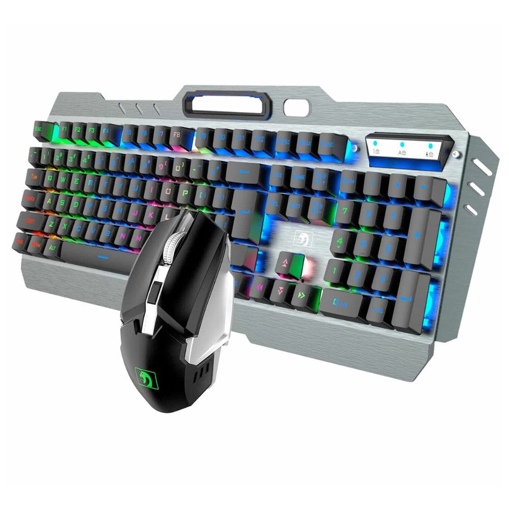 Professional Metal Gaming Keyboard and Mouse Set with Wireless Connectivity - Ninja Dragon Edition