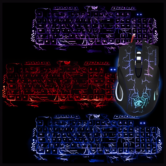 2.4G Gaming Keyboard and Mouse Set - Enhanced Thunderstorm Experience