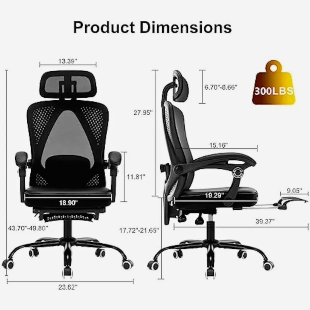 Reclining Mesh Chair with Headrest and Footrest: The Ultimate Comfort Companion