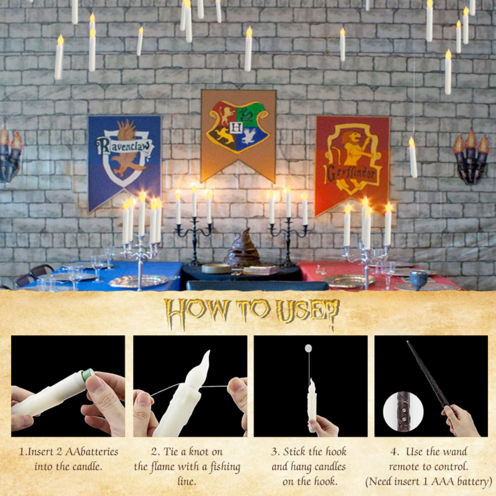 Floating Halloween Party Candles with a Whimsical Twist